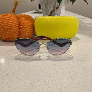Emilio Pucci blue tint sunglasses with case